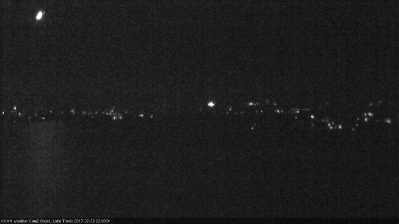 Lake Travis webcam, July 26, 2017 9:15 PM CT