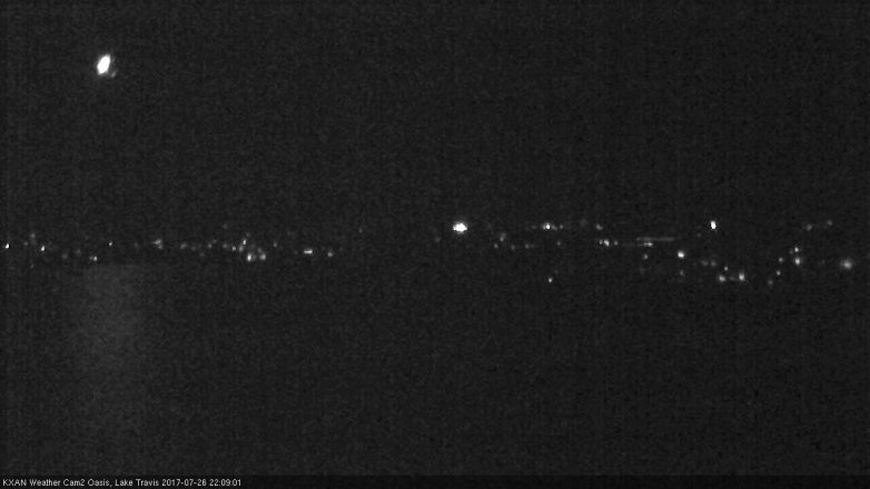 Lake Travis webcam, July 26, 2017 9:20 PM CT