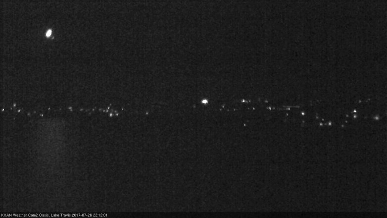 Lake Travis webcam, July 26, 2017 9:25 PM CT