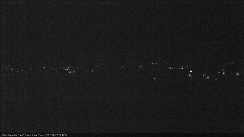 Lake Travis webcam, July 26, 2017 11:20 PM CT
