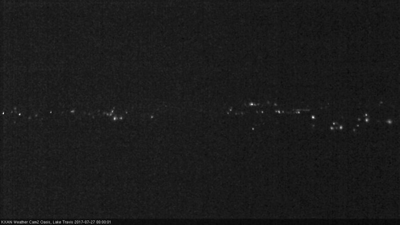 Lake Travis webcam, July 26, 2017 11:30 PM CT