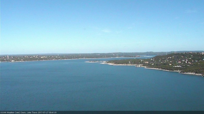 Lake Travis webcam, July 27, 2017 9:05 AM CT