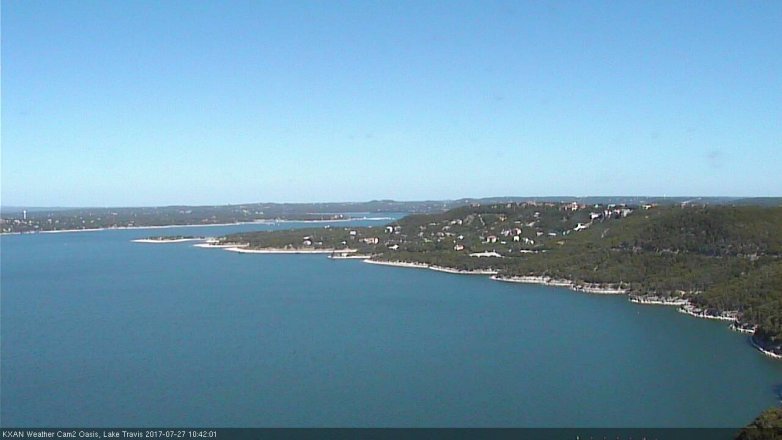 Lake Travis webcam, July 27, 2017 10:05 AM CT