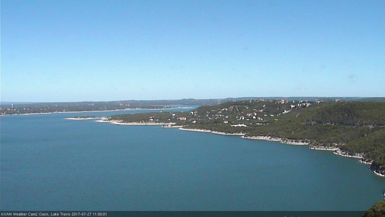 Lake Travis webcam, July 27, 2017 10:10 AM CT