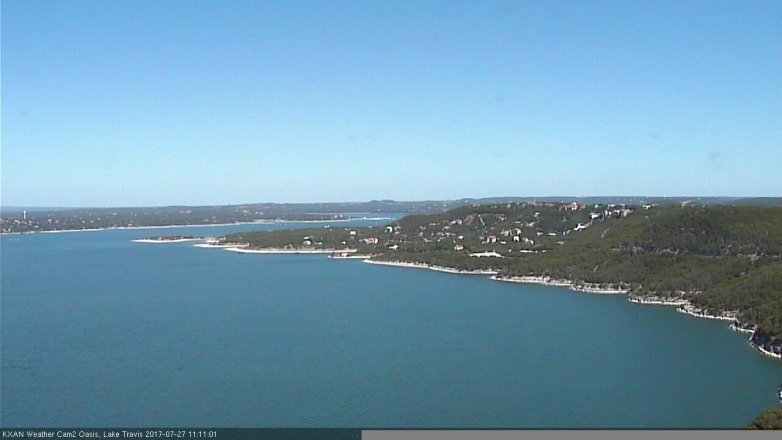 Lake Travis webcam, July 27, 2017 10:25 AM CT