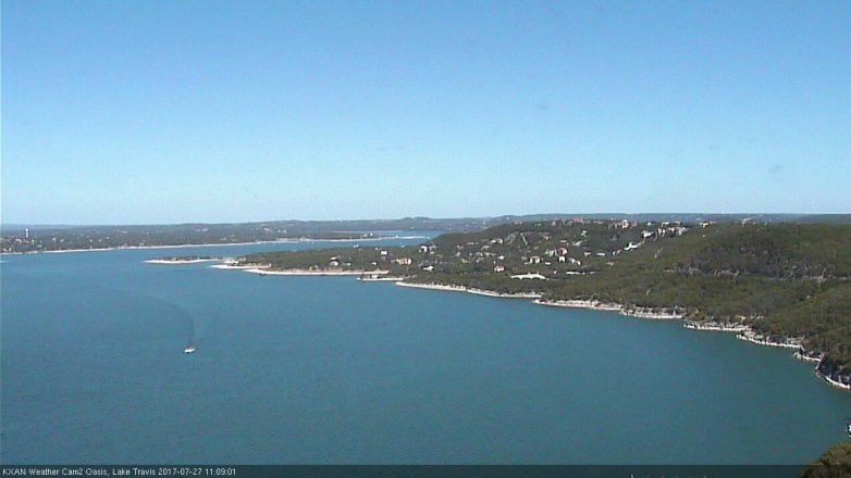 Lake Travis webcam, July 27, 2017 10:40 AM CT