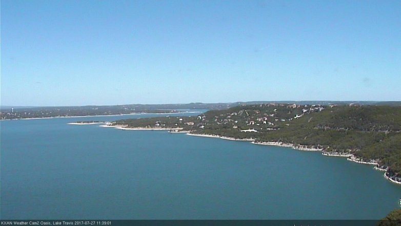 Lake Travis webcam, July 27, 2017 10:55 AM CT