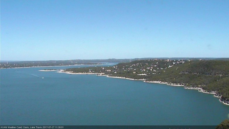 Lake Travis webcam, July 27, 2017 11:00 AM CT