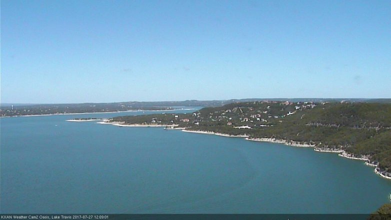 Lake Travis webcam, July 27, 2017 11:20 AM CT