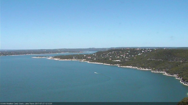 Lake Travis webcam, July 27, 2017 11:25 AM CT