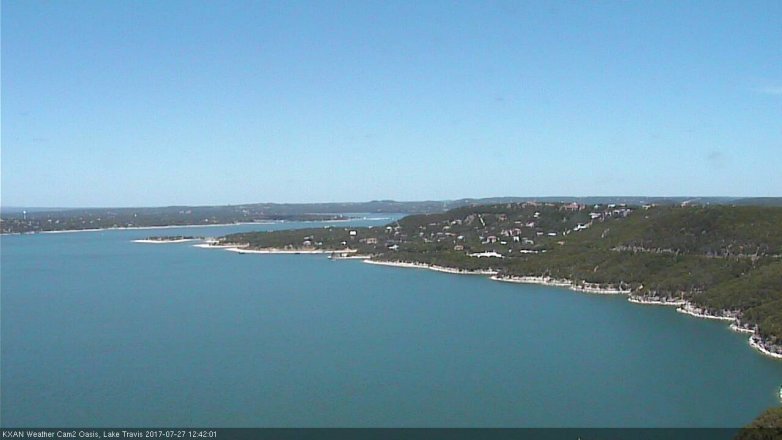 Lake Travis webcam, July 27, 2017 11:45 AM CT