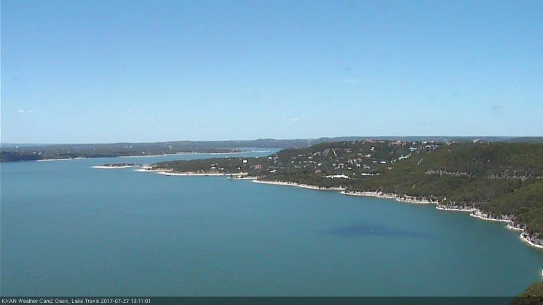 Lake Travis webcam, July 27, 2017 12:20 PM CT