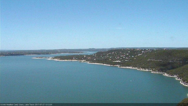 Lake Travis webcam, July 27, 2017 12:25 PM CT