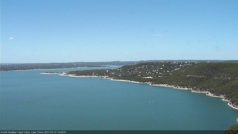 Lake Travis webcam, July 27, 2017 12:35 PM CT