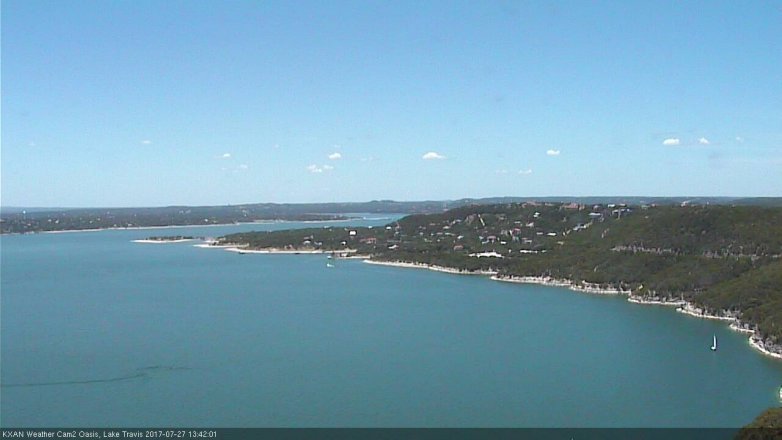 Lake Travis webcam, July 27, 2017 12:50 PM CT
