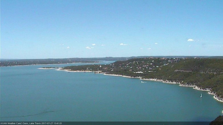 Lake Travis webcam, July 27, 2017 12:55 PM CT
