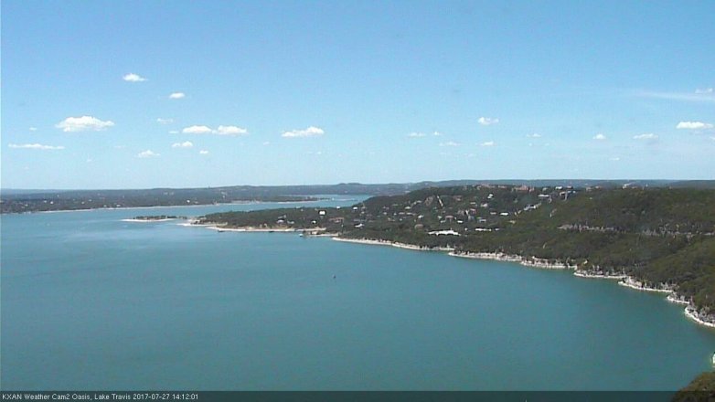 Lake Travis webcam, July 27, 2017 1:15 PM CT