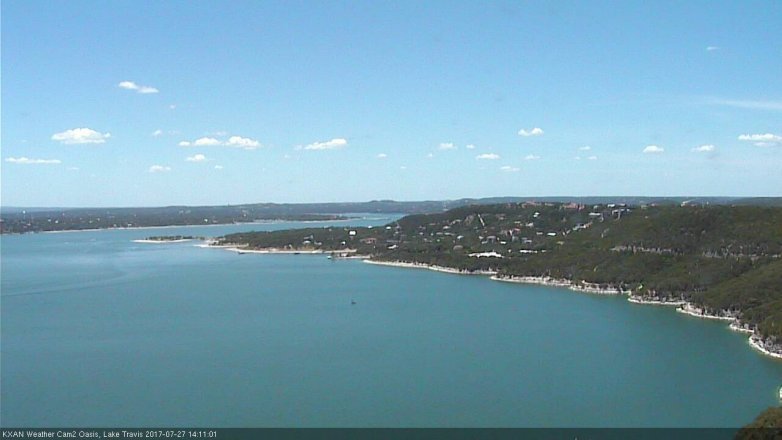 Lake Travis webcam, July 27, 2017 1:25 PM CT