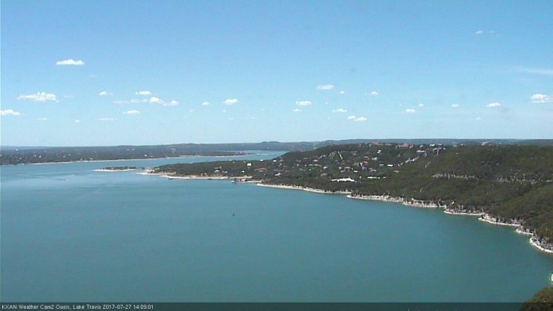 Lake Travis webcam, July 27, 2017 1:40 PM CT