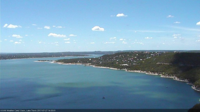 Lake Travis webcam, July 27, 2017 1:45 PM CT