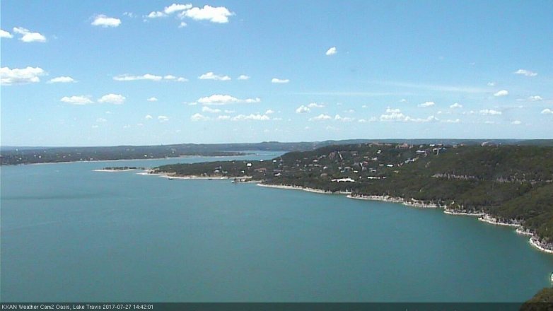 Lake Travis webcam, July 27, 2017 2:05 PM CT