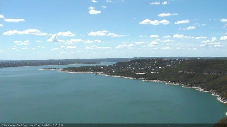 Lake Travis webcam, July 27, 2017 2:20 PM CT