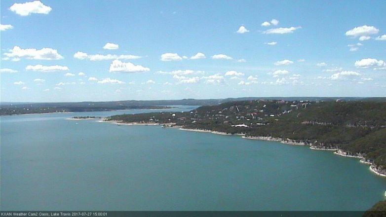 Lake Travis webcam, July 27, 2017 2:25 PM CT