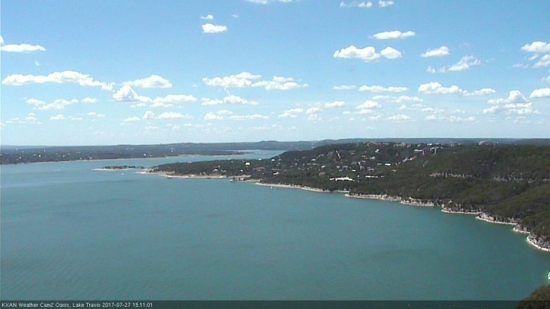 Lake Travis webcam, July 27, 2017 2:35 PM CT