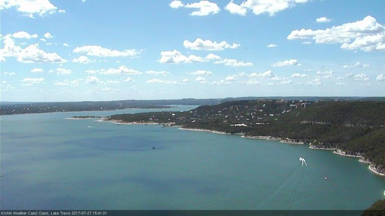Lake Travis webcam, July 27, 2017 2:55 PM CT
