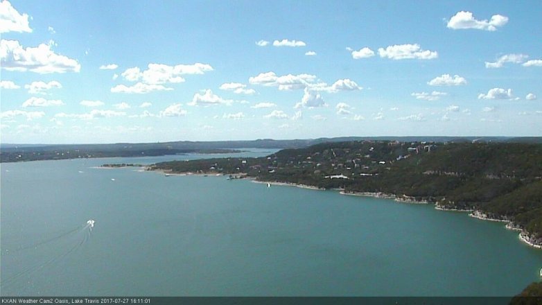 Lake Travis webcam, July 27, 2017 3:35 PM CT