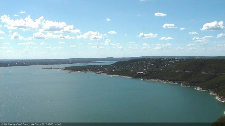 Lake Travis webcam, July 27, 2017 3:45 PM CT