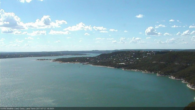 Lake Travis webcam, July 27, 2017 3:55 PM CT