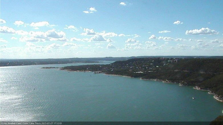 Lake Travis webcam, July 27, 2017 4:25 PM CT