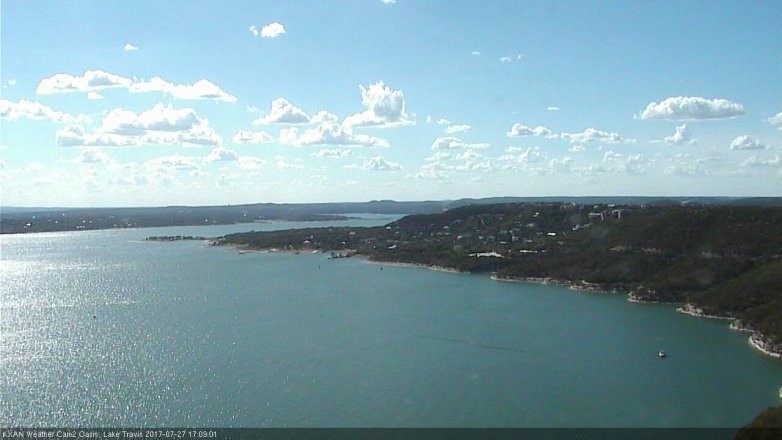 Lake Travis webcam, July 27, 2017 4:35 PM CT