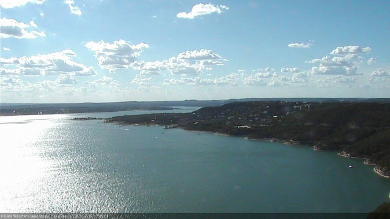 Lake Travis webcam, July 27, 2017 5:00 PM CT