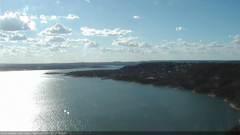 Lake Travis webcam, July 27, 2017 5:40 PM CT