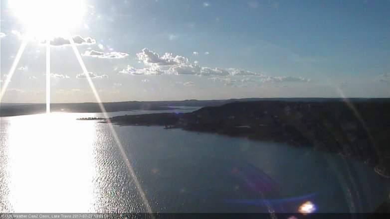 Lake Travis webcam, July 27, 2017 6:20 PM CT
