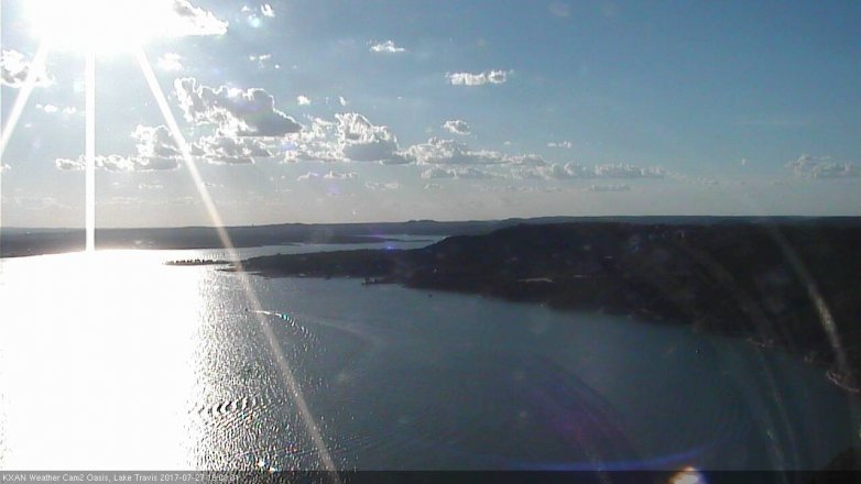 Lake Travis webcam, July 27, 2017 6:30 PM CT