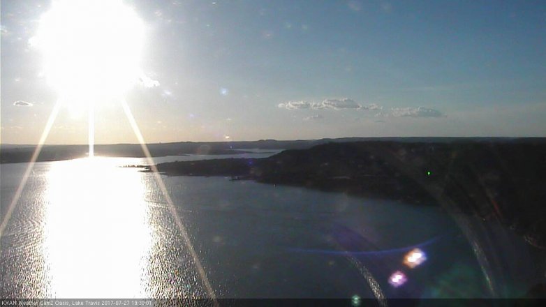 Lake Travis webcam, July 27, 2017 6:35 PM CT