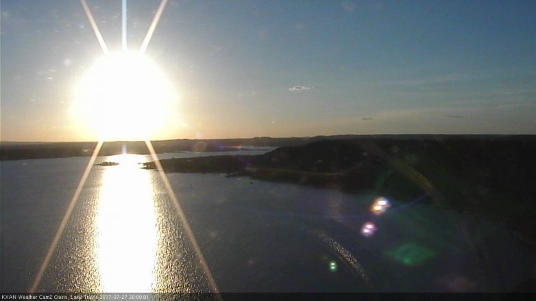 Lake Travis webcam, July 27, 2017 7:20 PM CT
