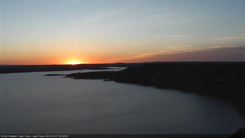 Lake Travis webcam, July 27, 2017 7:50 PM CT