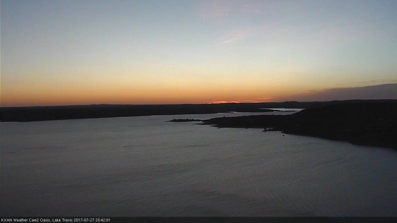 Lake Travis webcam, July 27, 2017 7:55 PM CT