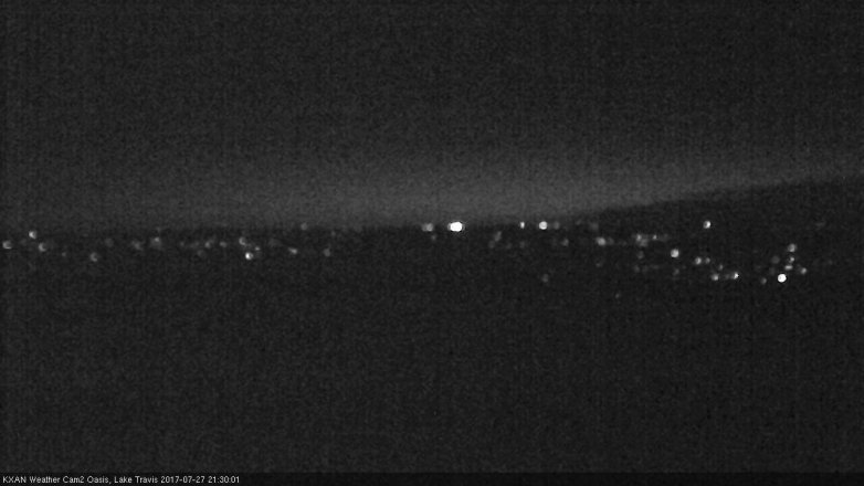 Lake Travis webcam, July 27, 2017 9:00 PM CT
