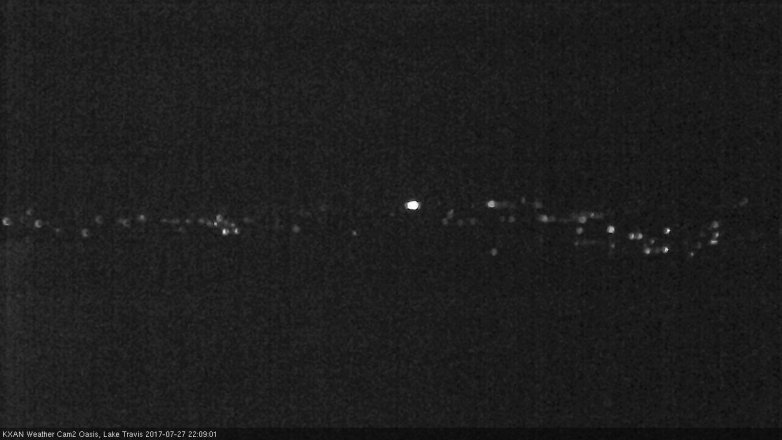 Lake Travis webcam, July 27, 2017 9:30 PM CT