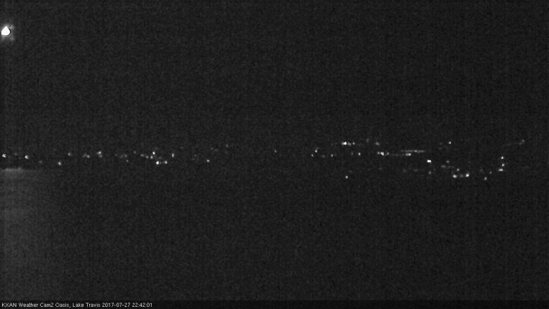 Lake Travis webcam, July 27, 2017 9:55 PM CT