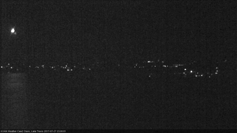 Lake Travis webcam, July 27, 2017 10:05 PM CT