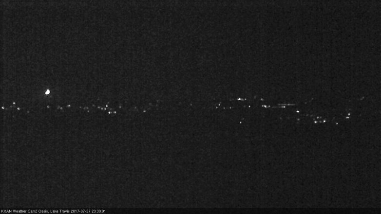 Lake Travis webcam, July 27, 2017 10:45 PM CT