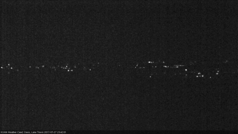 Lake Travis webcam, July 27, 2017 11:00 PM CT