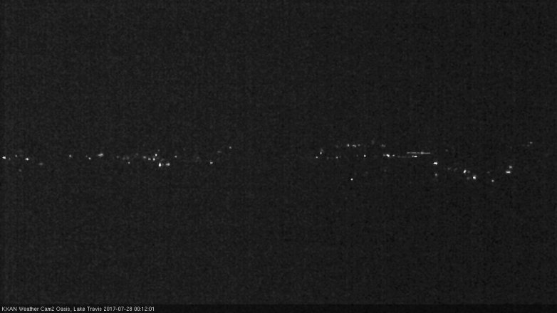 Lake Travis webcam, July 27, 2017 11:20 PM CT