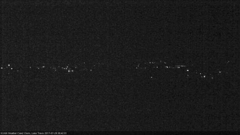 Lake Travis webcam, July 27, 2017 11:50 PM CT